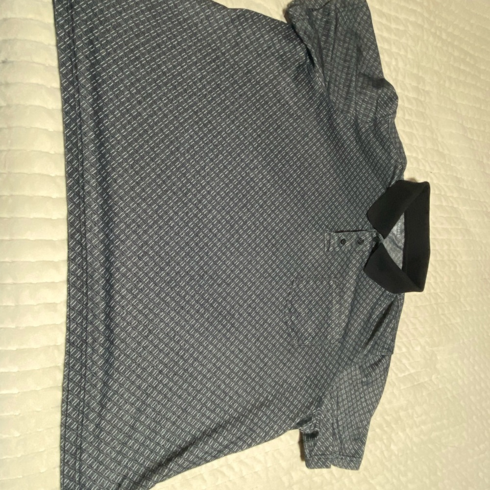 George Black and Gray Textured Polo